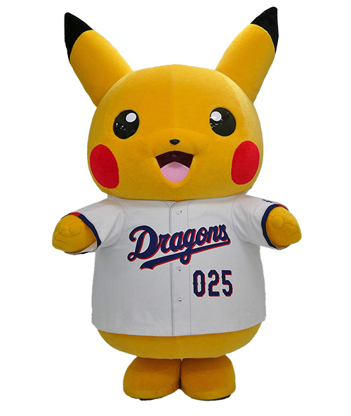 ユニホーム姿のピカチュウが登場