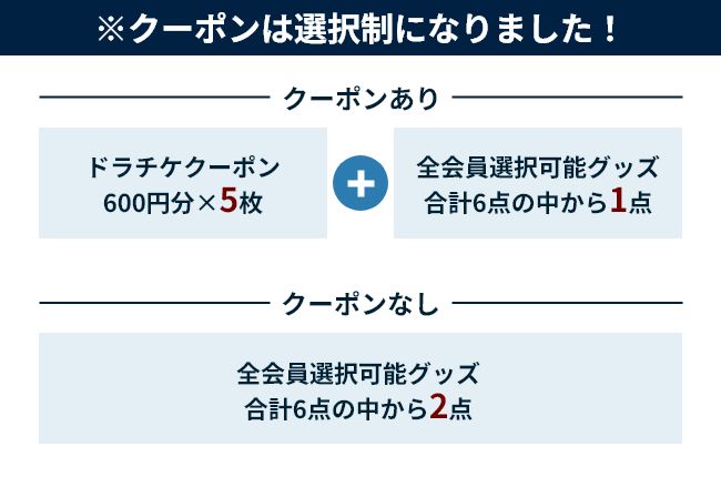 ※クーポンは選択制になりました！