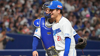 自己最長の8イニングを投げ、1失点に抑えるピッチングを見せた金丸投手