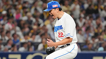 6回を2失点、9勝目を挙げた大野投手