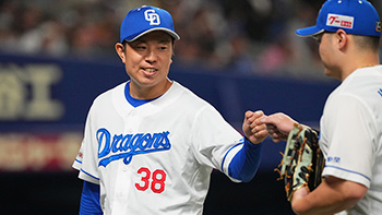 惜しくも完封勝利とならなかったものの4勝目を挙げた松葉投手