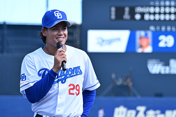 松木平投手ヒーローインタビュー