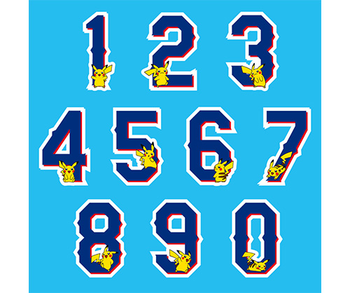 中日ドラゴンズオリジナル ポケモンワッペン 0~9