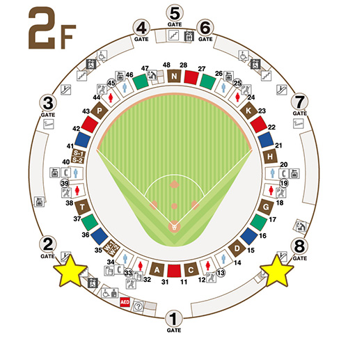 バンテリンドームフロアマップ2F